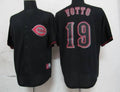 Custom Fan-Made Joey Votto Cincinnati Reds #19 Black Baseball Jersey