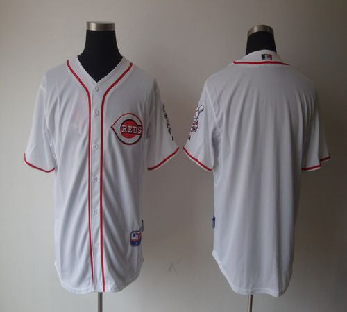Custom Fan-Made White Cincinnati Reds Baseball Jersey Cincinnati Reds White Baseball Jersey