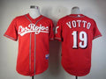 Custom Fan-Made Joey Votto Los Rojos Cincinnati Reds #19 Red Baseball Jersey