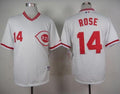 Custom Fan-Made Pete Rose Cincinnati Reds #14 White 1990 Throwback Turn Back Clock Edition Baseball Jersey