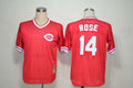 Custom Fan-Made Pete Rose Cincinnati Reds #14 Red Throwback Baseball Jersey