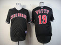 Custom Fan-Made Joey Votto Cincinnati Reds #19 Black Baseball Jersey