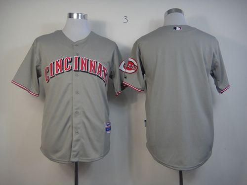 Custom Fan-Made Grey Cincinnati Reds Baseball Jersey Cincinnati Reds Grey Baseball Jersey
