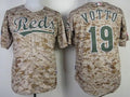 Custom Fan-Made Joey Votto Camo Cincinnati Reds #19 Baseball Jersey