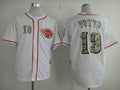 Custom Fan-Made Joey Votto Cincinnati Reds #19 White USMC Baseball Jersey