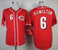 Custom Fan-Made Billy Hamilton Cincinnati Reds #6 Red Baseball Jersey