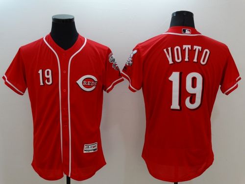 Custom Fan-Made Joey Votto Cincinnati Reds #19 Red Baseball Jersey