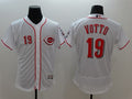 Custom Fan-Made Joey Votto Cincinnati Reds #19 White Baseball Jersey