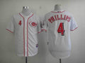 Custom Fan-Made Brandon Phillips Cincinnati Reds #4 White Baseball Jersey