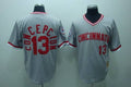 Custom Fan-Made Dave Concepcion Cincinnati Reds #13 Grey Throwback Baseball Jersey