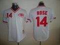 Custom Fan-Made Pete Rose Cincinnati Reds #14 White Throwback Baseball Jersey