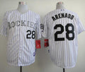 Custom Fan-Made Nolan Arenado Colorado Rockies #28 White Baseball Jersey
