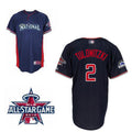 Custom Fan-Made Troy Tulowitzki Nation BP Colorado Rockies #2 Blue 2010 All-Star Edition Baseball Jersey