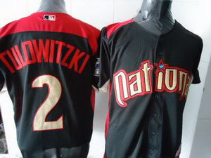 Custom Fan-Made Troy Tulowitzki Nation BP Colorado Rockies #2 Black 2011 All-Star Edition Baseball Jersey