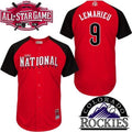 Custom Fan-Made DJ LeMahieu Colorado Rockies #9 Red 2015 All-Star Edition Baseball Jersey