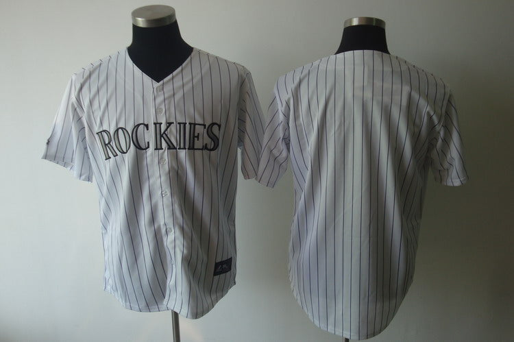 Custom Fan-Made White Colorado Rockies Baseball Jersey Colorado Rockies White Baseball Jersey