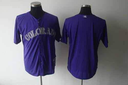 Custom Fan-Made Purple Colorado Rockies Baseball Jersey Colorado Rockies Purple Baseball Jersey