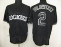 Custom Fan-Made Troy Tulowitzki Colorado Rockies #2 Black Baseball Jersey