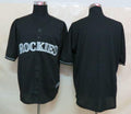 Custom Fan-Made Black Colorado Rockies Baseball Jersey Colorado Rockies Black Baseball Jersey