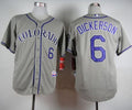 Custom Fan-Made Corey Dickerson Colorado Rockies #6 Grey Baseball Jersey