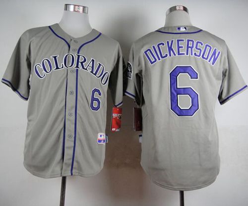 Custom Fan-Made Corey Dickerson Colorado Rockies #6 Grey Baseball Jersey