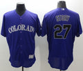Custom Fan-Made Trevor Story Colorado Rockies #27 Purple Baseball Jersey