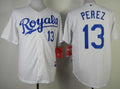 Custom Fan-Made Salvador Perez Kansas City Royals #13 White Baseball Jersey