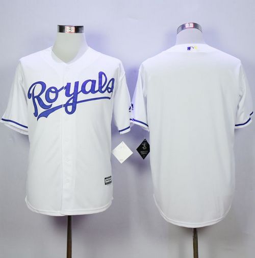 Custom Fan-Made White Kansas City Royals Baseball Jersey Kansas City Royals White Baseball Jersey