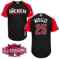 Custom Fan-Made Kendrys Morales Kansas City Royals #25 Black 2015 All-Star Edition Baseball Jersey