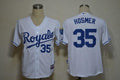 Custom Fan-Made Eric Hosmer Kansas City Royals #35 White Baseball Jersey
