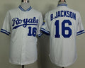 Custom Fan-Made Bo Jackson Kansas City Royals #16 White 1980 Baseball Jersey