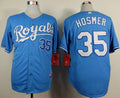 Custom Fan-Made Eric Hosmer Kansas City Royals #35 Blue Baseball Jersey