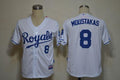 Custom Fan-Made Mike Moustakas Kansas City Royals #8 White Baseball Jersey
