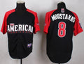 Custom Fan-Made Mike Moustakas Kansas City Royals #8 Black 2015 All-Star Edition Baseball Jersey