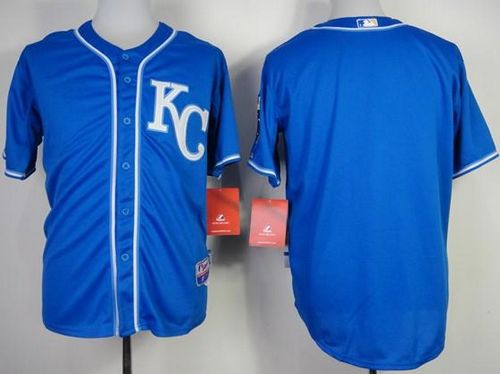 Custom Fan-Made Kansas City Royals #2 Blue Baseball Jersey