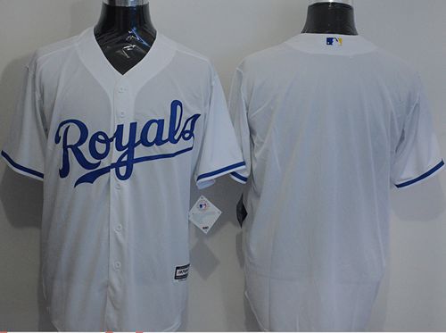 Custom Fan-Made White Kansas City Royals Baseball Jersey Kansas City Royals White Baseball Jersey