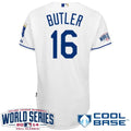 Custom Fan-Made Billy Butler Kansas City Royals #16 White 2014 Baseball Jersey