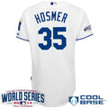 Custom Fan-Made Eric Hosmer Kansas City Royals #35 White 2014 Baseball Jersey