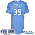 Custom Fan-Made Eric Hosmer Kansas City Royals #35 Blue 2014 Baseball Jersey