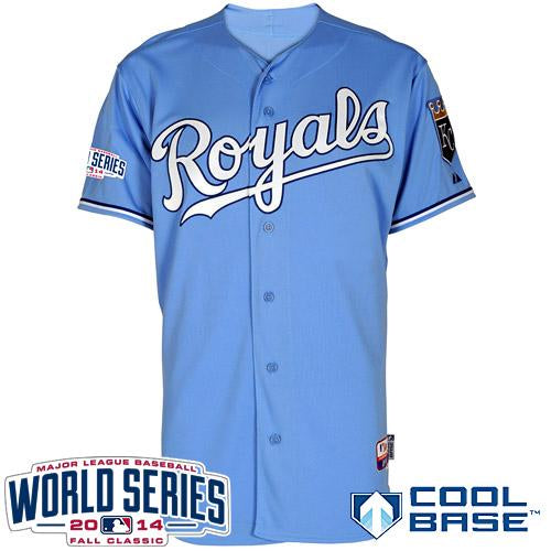 Custom Fan-Made Light Blue 2014 Kansas City Royals Baseball Jersey Kansas City Royals Blue 2014 Baseball Jersey