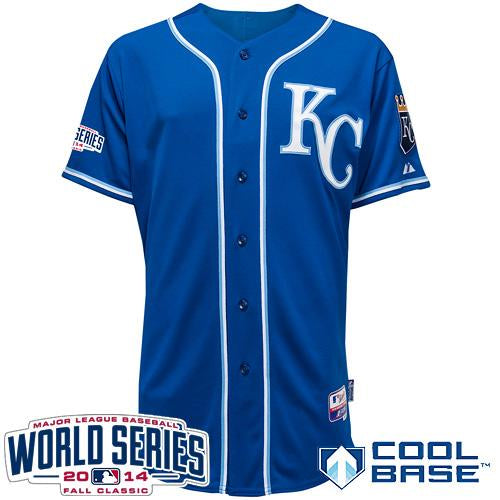 Custom Fan-Made Blue 2014 Kansas City Royals Baseball Jersey Kansas City Royals Blue 2014 Baseball Jersey