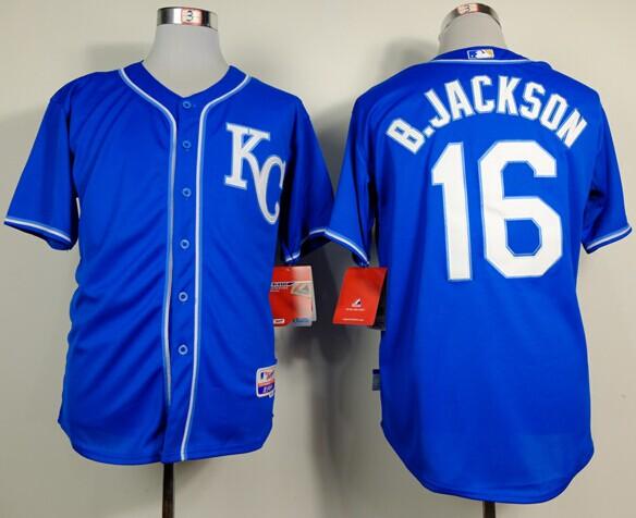 Custom Fan-Made Bo Jackson Kansas City Royals #16 Blue Baseball Jersey