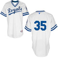 Custom Fan-Made Eric Hosmer Kansas City Royals #35 White 1974 Throwback Turn Back Clock Edition Baseball Jersey