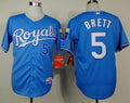 Custom Fan-Made George Brett Kansas City Royals #5 Blue Baseball Jersey