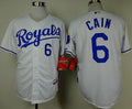 Custom Fan-Made Lorenzo Cain Kansas City Royals #6 White Baseball Jersey