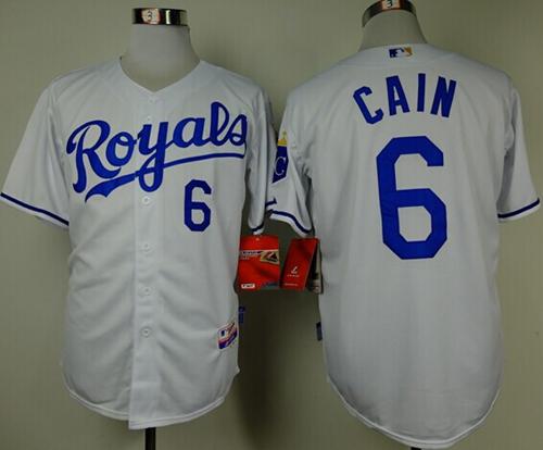 Custom Fan-Made Lorenzo Cain Kansas City Royals #6 White Baseball Jersey