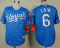 Custom Fan-Made Lorenzo Cain Kansas City Royals #6 Blue Baseball Jersey