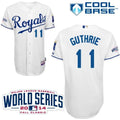 Custom Fan-Made Jeremy Guthrie Kansas City Royals #11 White 2014 Baseball Jersey