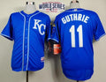 Custom Fan-Made Jeremy Guthrie Kansas City Royals #11 Blue 2014 Baseball Jersey