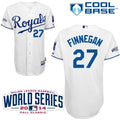 Custom Fan-Made Brandon Finnegan Kansas City Royals #27 White 2014 Baseball Jersey